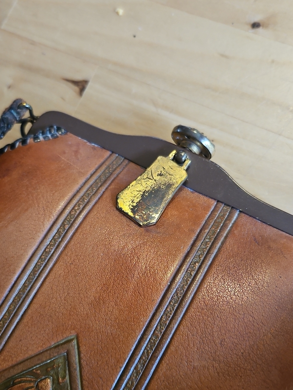 Vintage Jemco Art Nouveau Purse With Daisy Design Coin Pocket - Picture 13 of 13